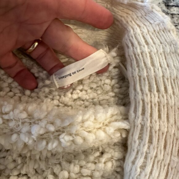 ANTHROLOPOLGIE SLEEPING ON SNOW OPEN WOOL BLEND POPCORN KNIT CARDIGAN SIZE S K13 - Picture 5 of 10